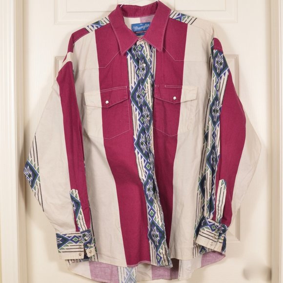 Wrangler Other - Wrangler XXL Pearl Snap Aztec Southwest Shirt